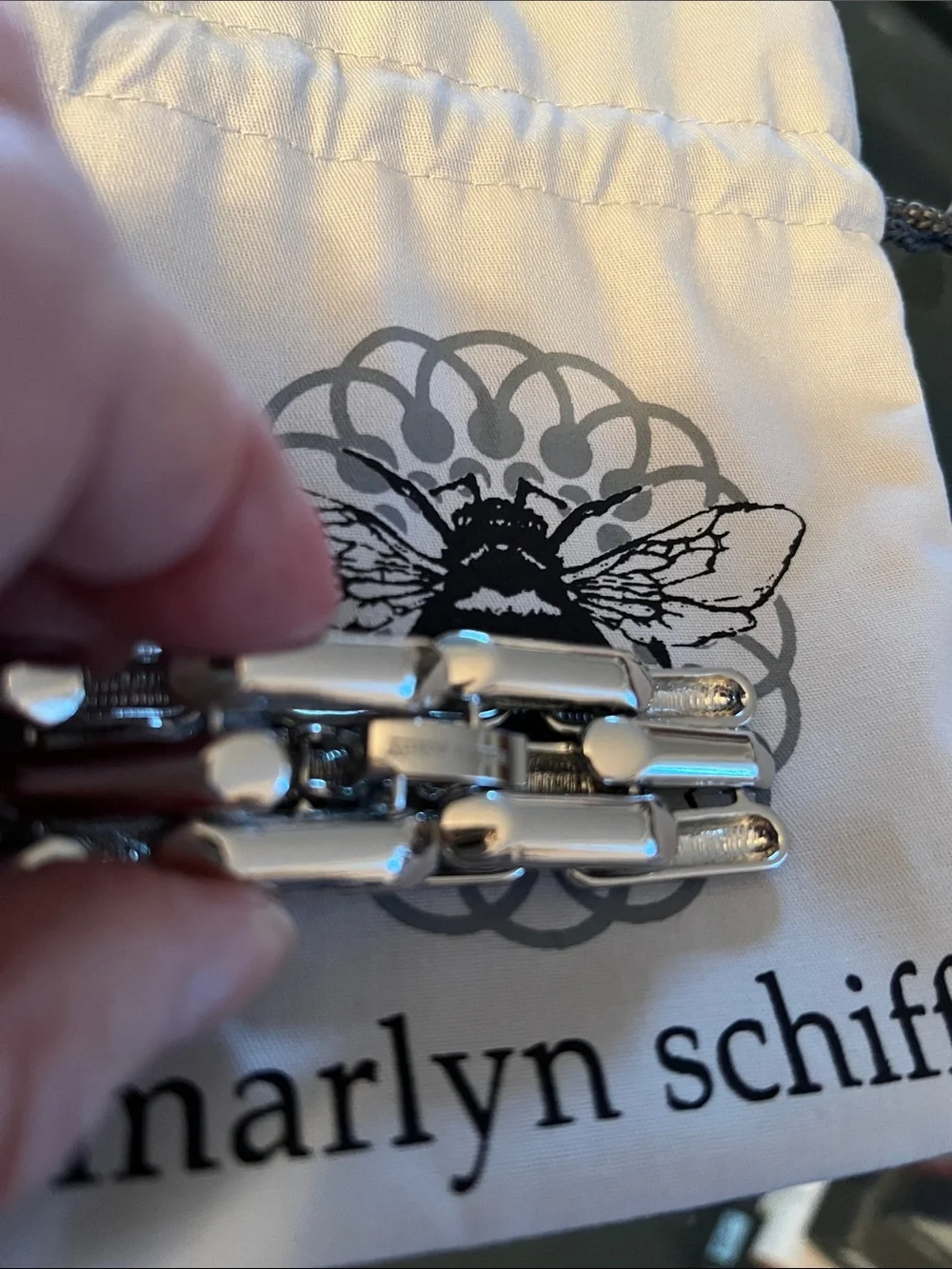 Marlyn Schiff NEW Silver Tone Links Clasp Bracelet